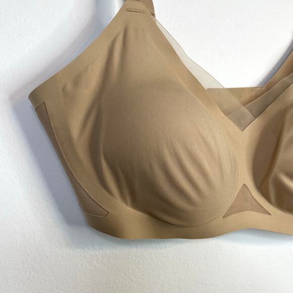 Honeylove Crossover Wireless Back Hook Lightly Padded Bra 36 B C 36B/C Sand Nude - Picture 5 of 16